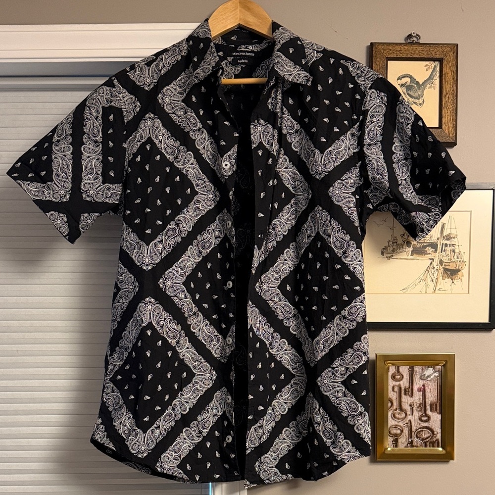 Paisley button down shirt